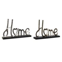 Decorative Figure DKD Home Decor Black Golden Silver Urban 46 x 8 x 29 cm (2 Units)