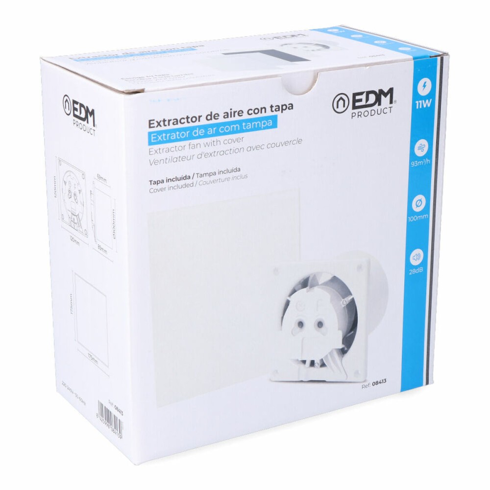 Extracteur de salle de bain EDM 08413 11 W Ø 10 cm