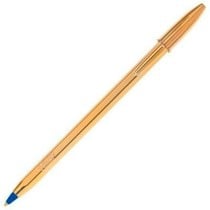 Pen Bic Cristal Shine Golden 0,32 mm Blue 20 Pieces