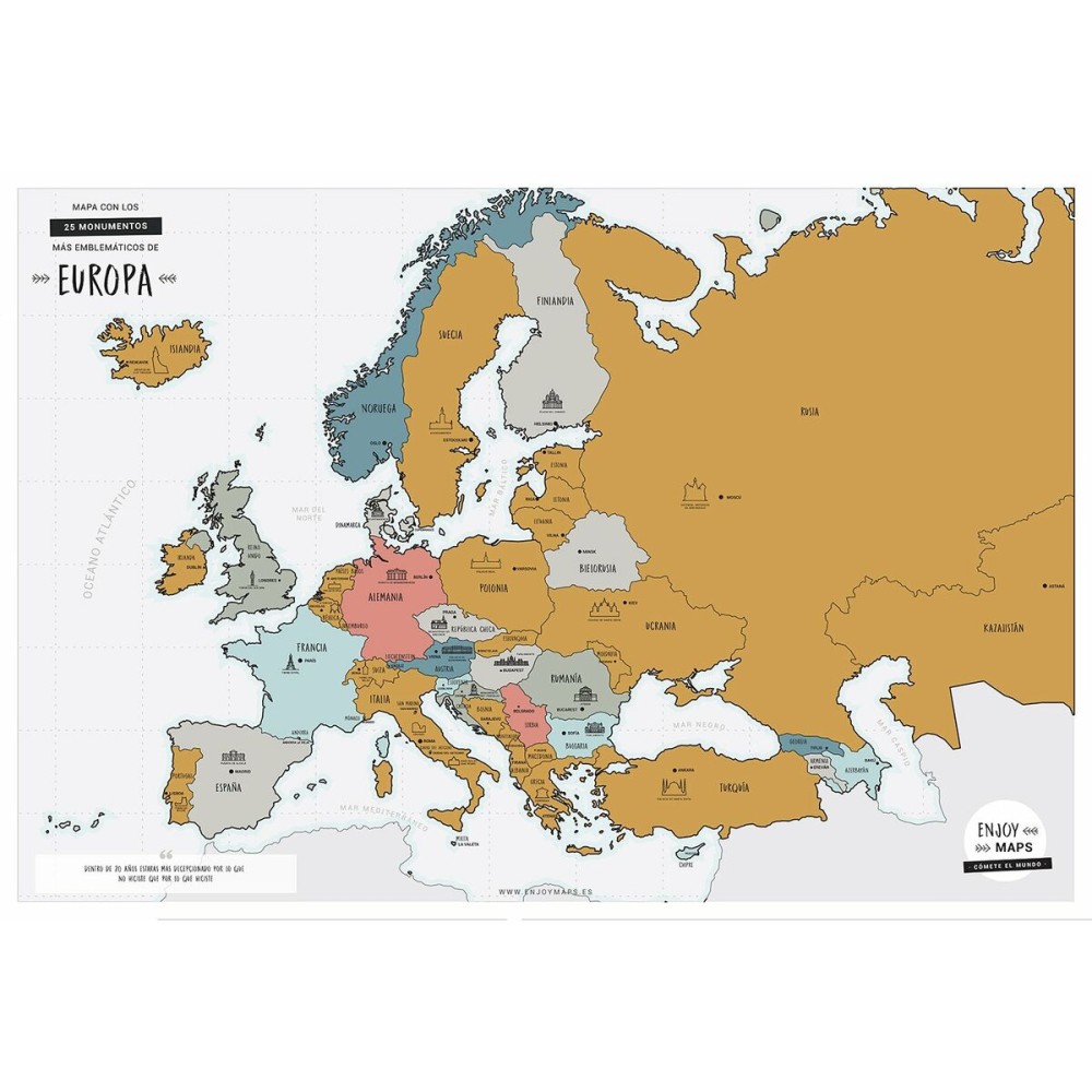 Mappemonde Europe 65 x 45 cm