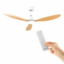 Ventilateur de Plafond avec Lumière LED et 3 Pales ABS Wuled InnovaGoods Bois 36 W 52" Ø132 cm