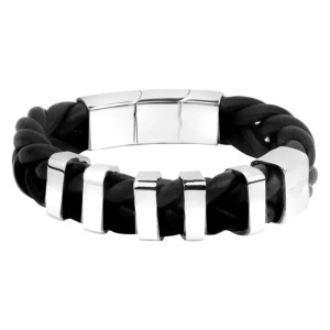 Bracelet Homme Police Cuir 19 cm