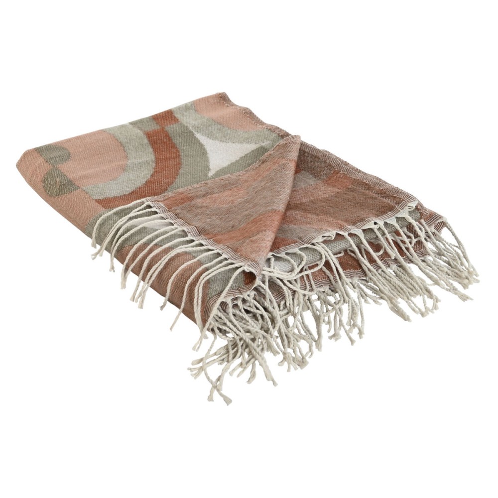 Couvre-Lits Home ESPRIT Multicouleur Rose 130 x 170 cm