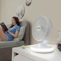 Rechargeable Desk Fan with LED FanLed InnovaGoods Ø6,6'' 4000 mAh