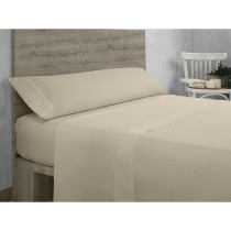 Fitted bottom sheet Alexandra House Living QUTUN Taupe 200 x 200 cm 200 x 1 x 200 cm