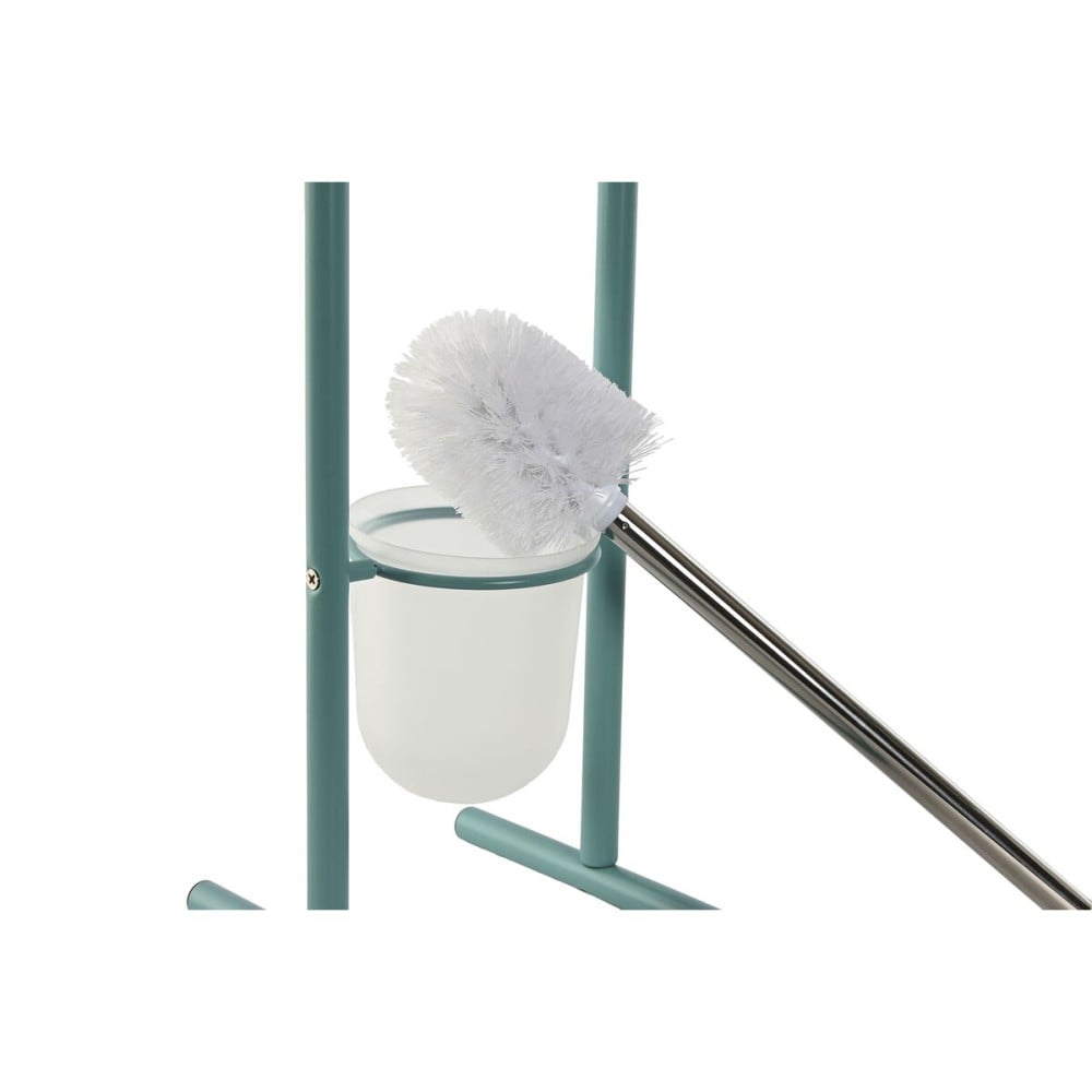 Toilet Roll Holder Home ESPRIT White Turquoise Metal 30 x 16 x 78,5 cm (2 Units)