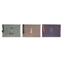 Trousse de toilette DKD Home Decor Marron Vert Bordeaux Toile Yoga 31 x 1 x 21 cm (3 Unités)