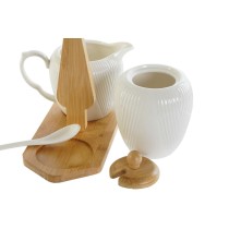 Milk jug and sugar bowl DKD Home Decor