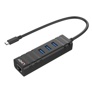 Hub USB LINDY 43249 Schwarz