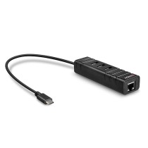 Hub USB LINDY 43249 Noir