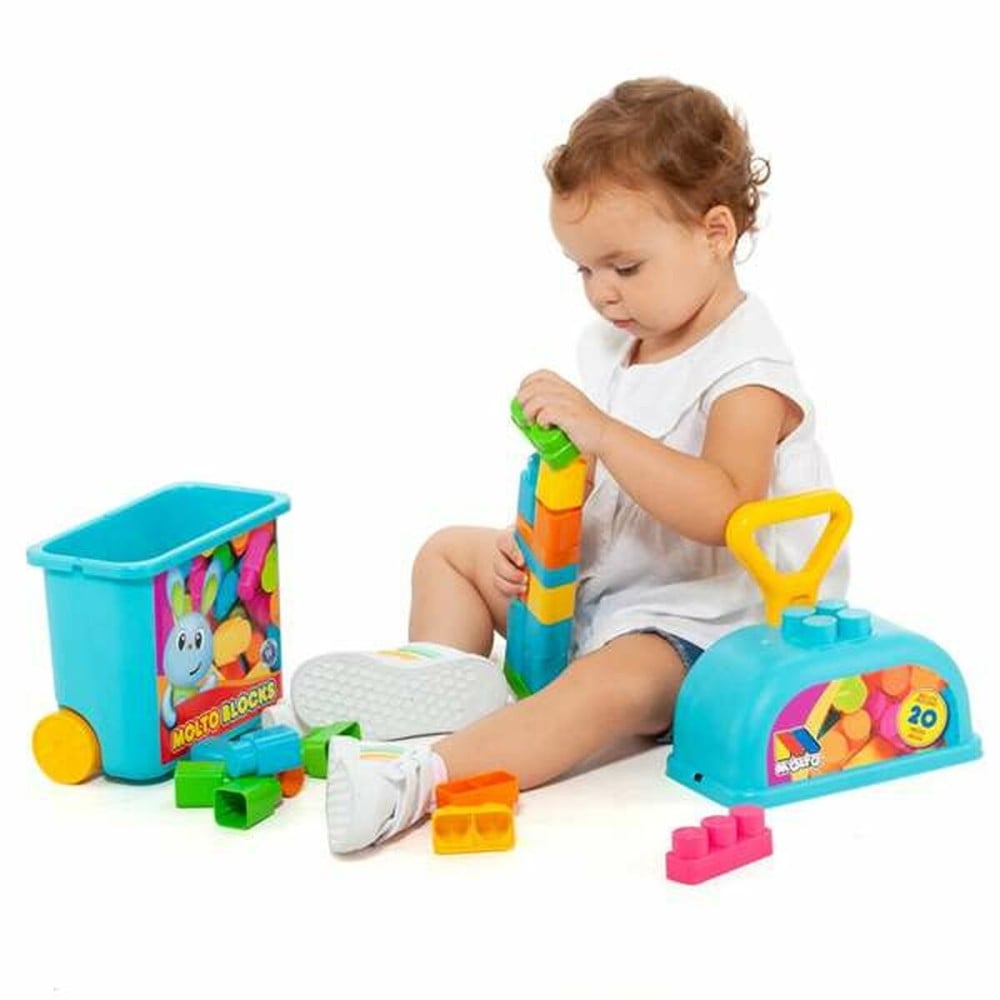 Building Blocks Game Moltó 20 Pieces Trolley