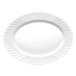 Plat à Gratin Bormioli Rocco Ebro Oblongue Blanc verre (36 cm) (12 Unités)