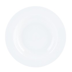 Deep Plate Quid Basic White Ceramic Ø 21,5 cm (12 Units)