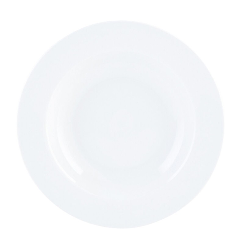 Deep Plate Quid Basic White Ceramic Ø 21,5 cm (12 Units)