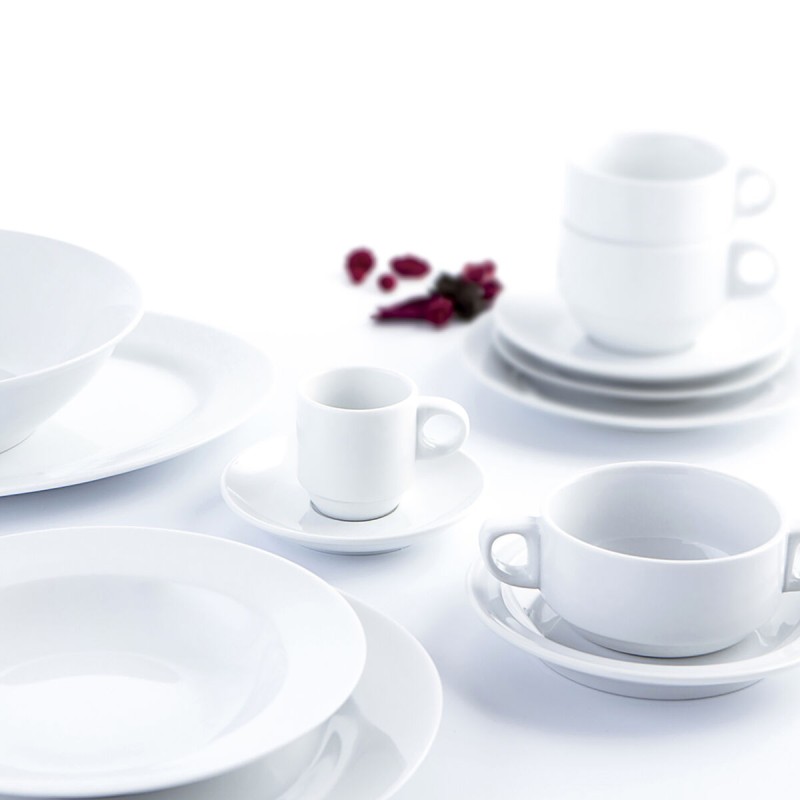 Assiette creuse Quid Basic Blanc Céramique Ø 21,5 cm (12 Unités)