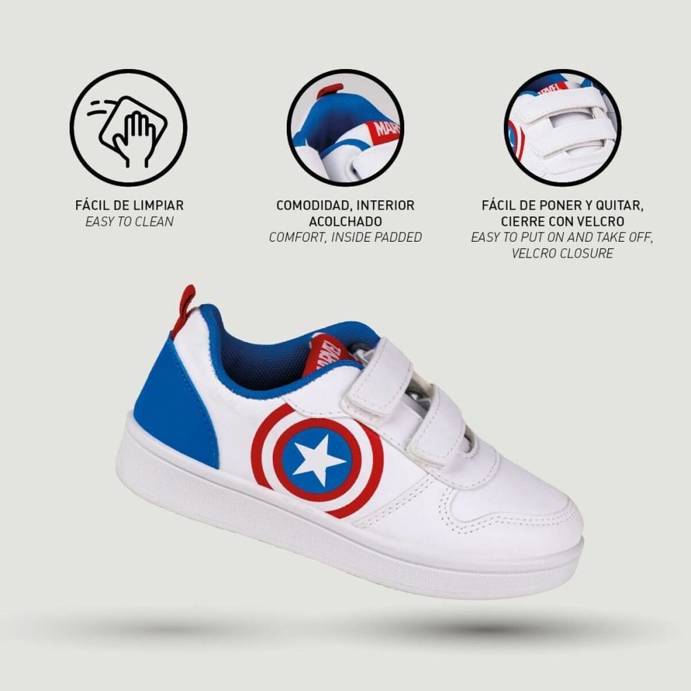 Chaussures de Sport pour Enfants The Avengers Velcro Blanc