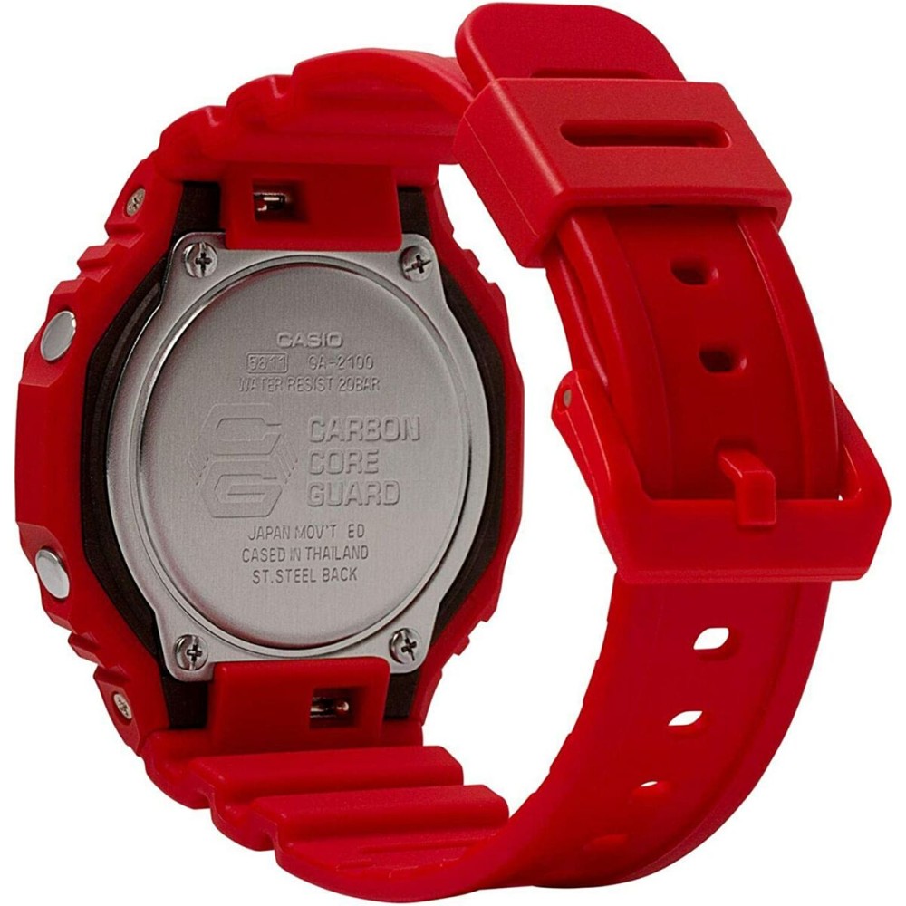 Montre Unisexe Casio GA-2100-4AER Rouge Multifonction