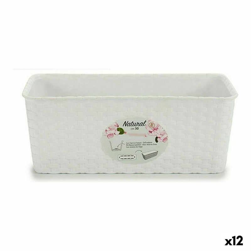 Jardinière Stefanplast Blanc Plastique 13 x 11 x 28,5 cm (12 Unités)