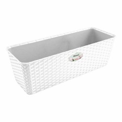 Planter Stefanplast White Plastic 13 x 11 x 28,5 cm (12 Units)