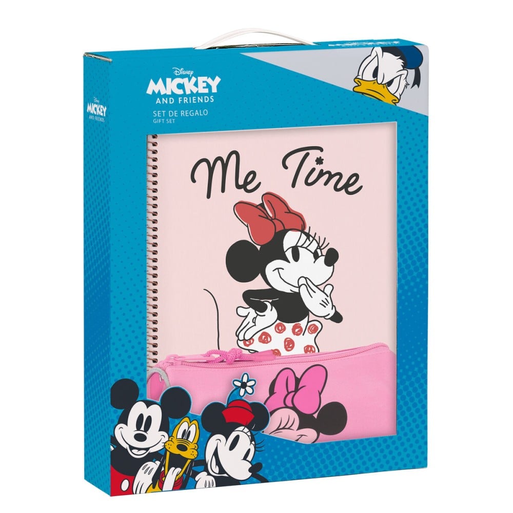 Papierwaren-Set Minnie Mouse Loving Rosa A4 3 Stücke