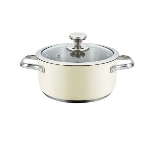 Casserole avec Couvercle Haeger PA-20H.007A Beige Ø 20 cm