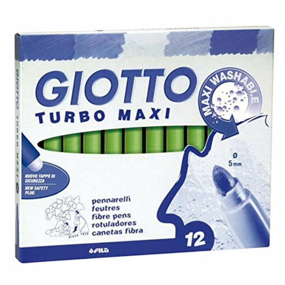 Marker-Set Giotto Turbo Maxi Hellgrün (5 Stück)