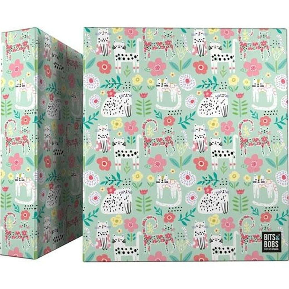 Ring binder Bits&Bobs Cats Multicolour A4 (2 Units)