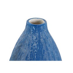 Vase DKD Home Decor Bleu Bleu ciel Blue marine Dolomite méditerranéen Finition vieillie 11 x 11 x 36 cm (2 Unités)