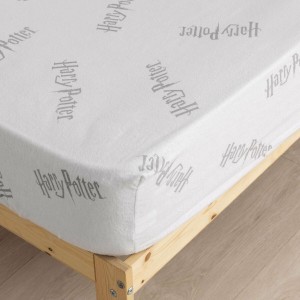 Fitted sheet Harry Potter White Grey Double