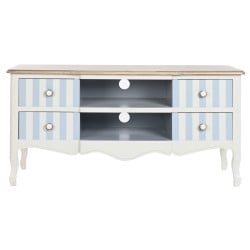 TV furniture DKD Home Decor White Sky blue (120 x 48 x 60 cm)