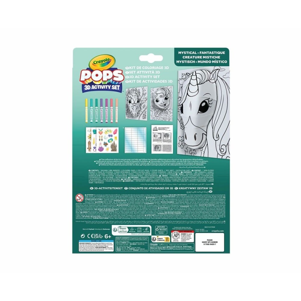 Pictures to colour in Crayola 3D Color Pops Unicorn