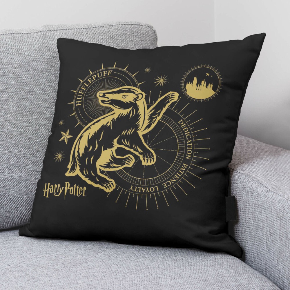 Cushion cover Harry Potter Hufflepuff Black Multicolour 50 x 50 cm