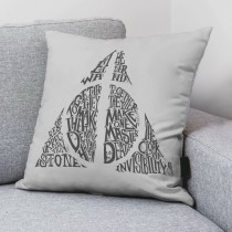 Housse de coussin Harry Potter Dealthy Hallows Gris Multicouleur 50 x 50 cm