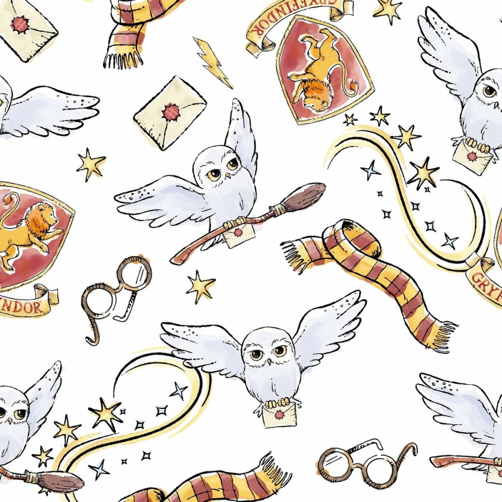 Bettdeckenbezug Harry Potter Hedwig Bunt 175 Fäden 155 x 220 cm Einzelmatratze