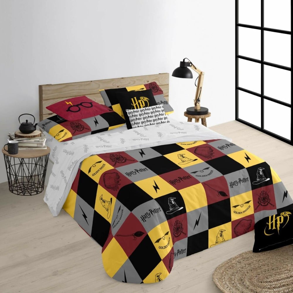 Housse de Couette Harry Potter Hogwarts Multicouleur 175 Fils 220 x 220 cm Lit 2 persones