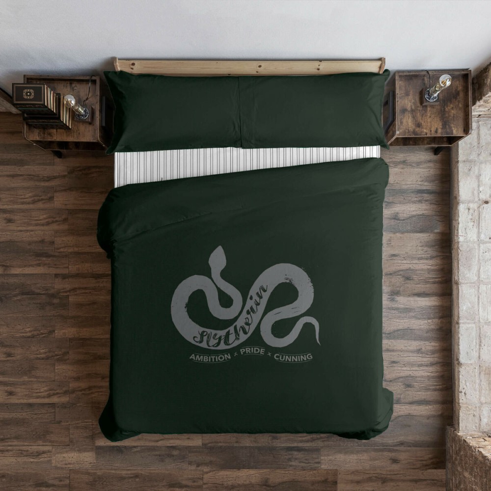 Housse de Couette Harry Potter Slytherin Value Multicouleur 175 Fils 140 x 200 cm Lit 1 persone