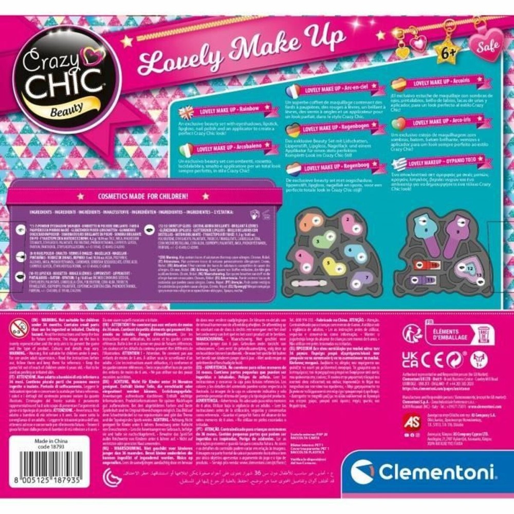 Schminkset für Kinder Clementoni Crazy Chic Beauty Lovely Make up Bunt