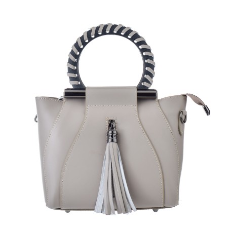 Damen Handtasche Mia Tomazzi WB201297-GREY Beige 21 x 18 x 7 cm