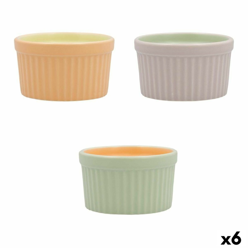 Ramekin Quid Vitamina Bicoloured Ceramic 8,5 x 8,5 x 4,5 cm (6 Units)