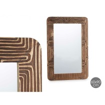 Wall mirror 43 Brown 90 x 60 x 2 cm Rectangular