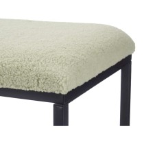 Banc Vert Métal Tissu 81 x 42 x 38 cm