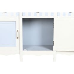 Buffet DKD Home Decor Blanc Bleu ciel (140 x 45 x 90 cm)