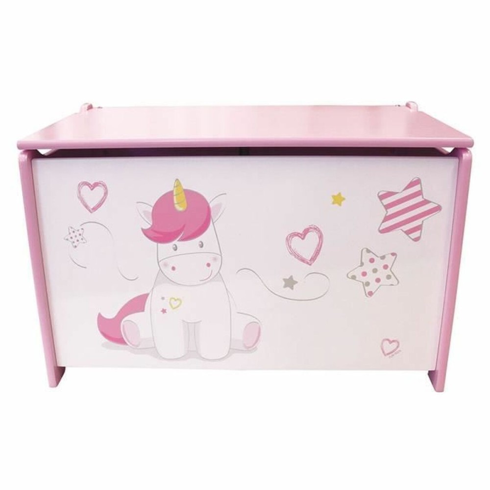 Chest Fun House Unicorn Pink White Wood