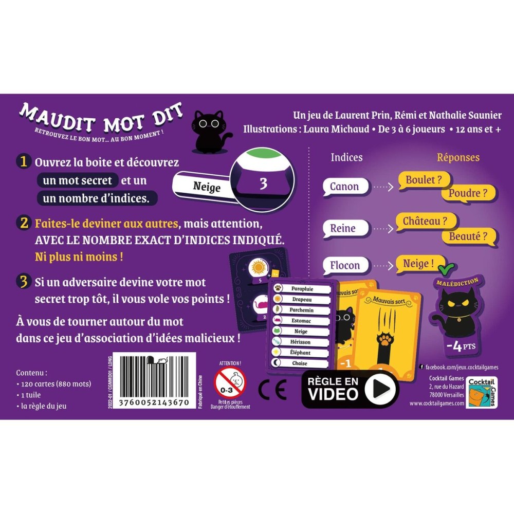 Jeux de cartes Asmodee Maudit Mot Dit (FR)