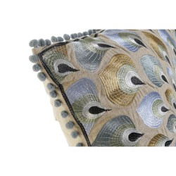 Coussin DKD Home Decor Beige Bleu (60 x 20 x 60 cm)