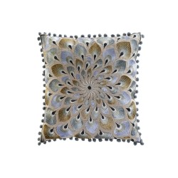 Coussin DKD Home Decor 40 x 15 x 40 cm Beige Bleu