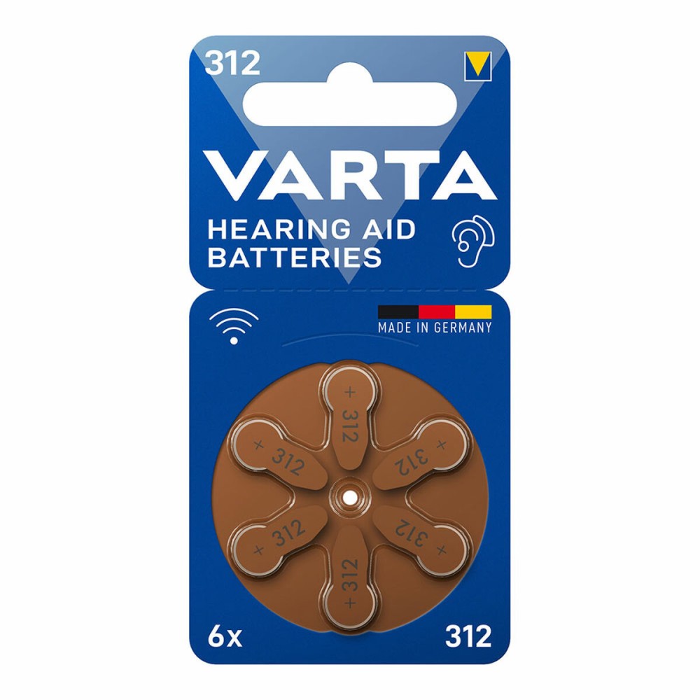 Hörgerätebatterie Varta Hearing Aid 312 PR41 6 Stück