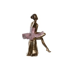 Deko-Figur DKD Home Decor Rosa Weiß Ballett-Tänzerin 15 x 10 x 19 cm (2 Stück)