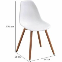 Chaise de jardin Blanc 50 x 55 x 85,5 cm (4 Pièces)