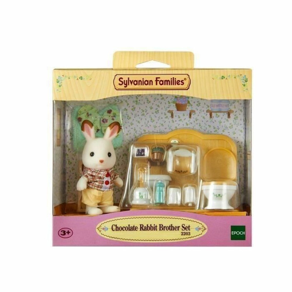 Actionfiguren Sylvanian Families Chocolate Rabbit and Toilet Set